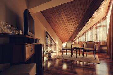 Фото номера Люкс с 1 спальней (для 2 взрослых и 2 детей) Гостевой дом Denisa Boutique Hotel г. Пояна-Брашов 4